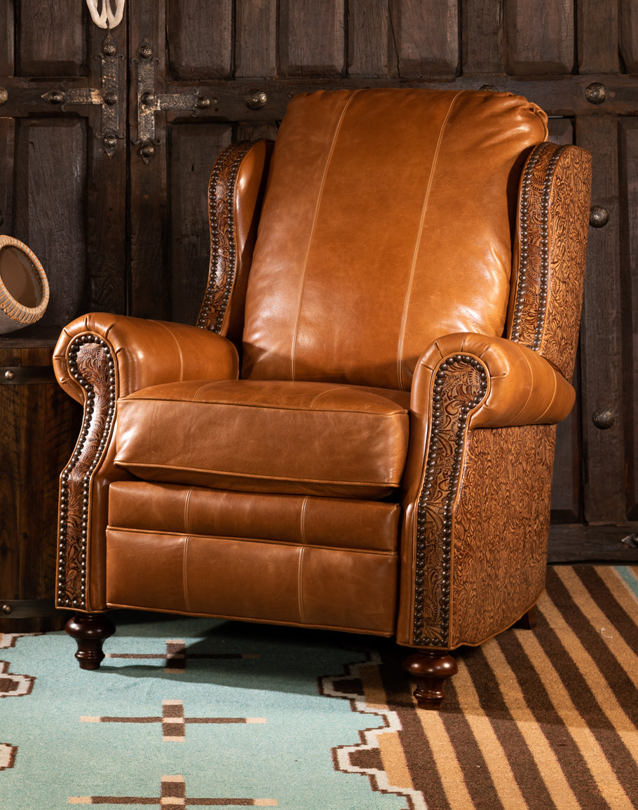 Western leather recliner sale