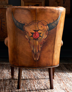 Texas Rose Tufted Leather Chair