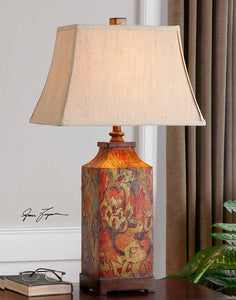 Colorful Flowers Table Lamp