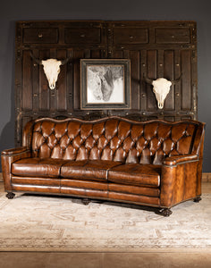 Victoria Tufted Leather Sofa